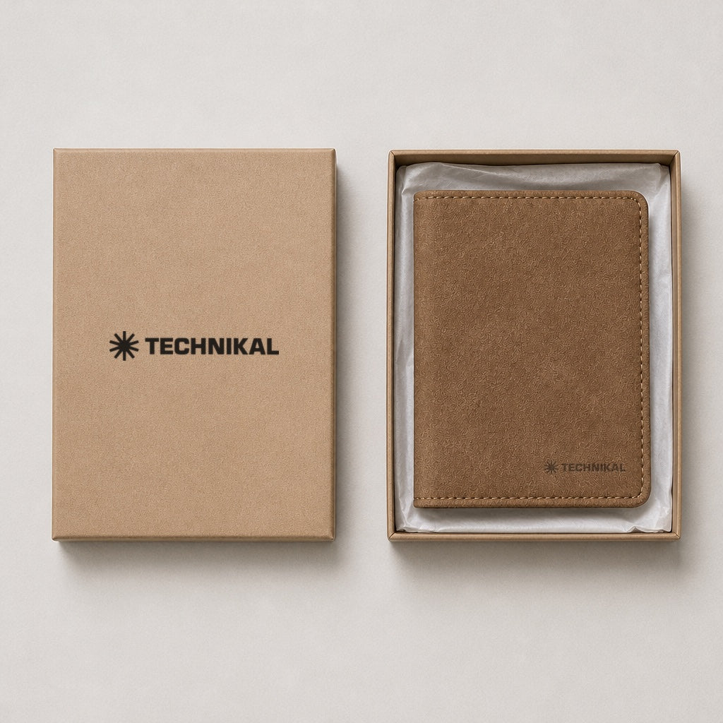 Quick Wallet inside its Technikal kraft box