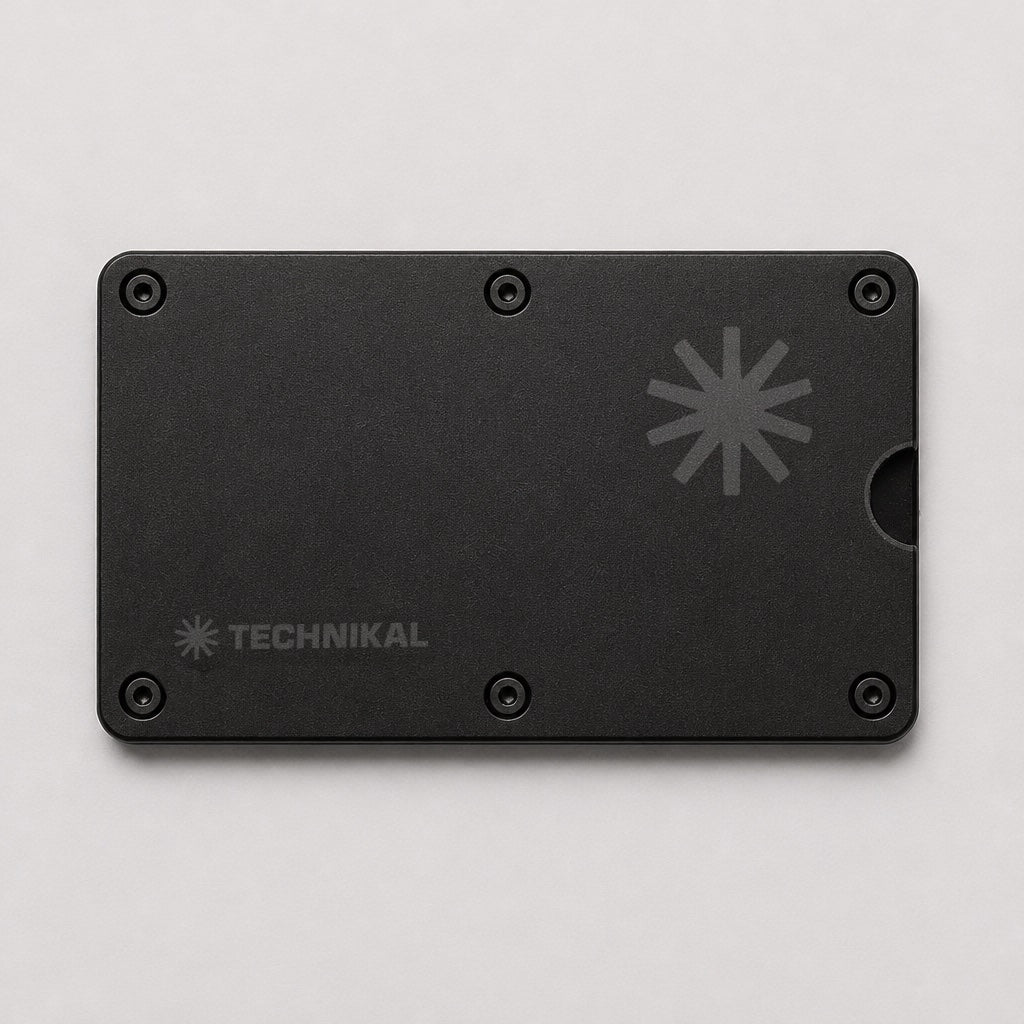 Metal Card Holder Black front