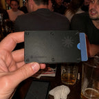 Metal Card Holder Black in hand