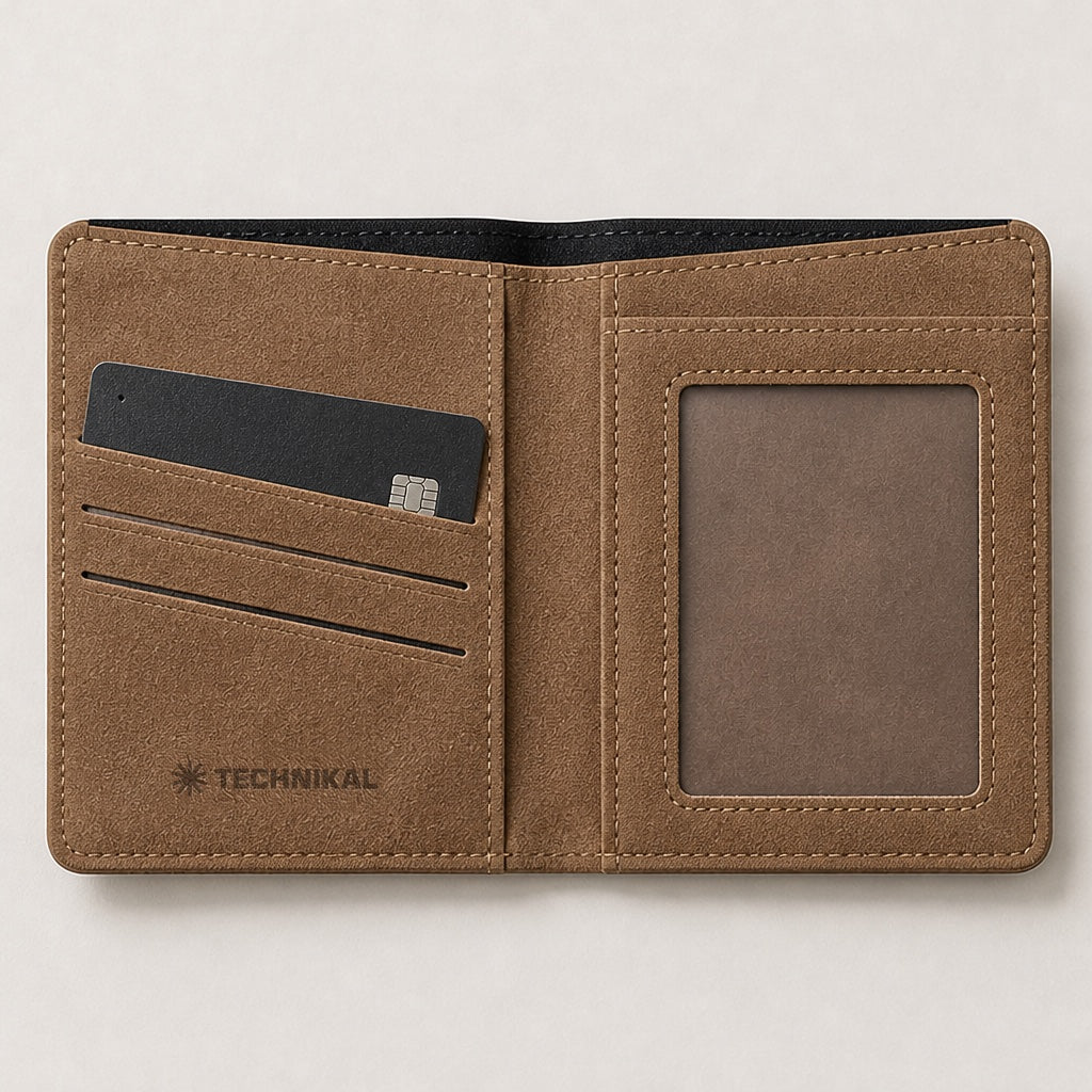 Quick Wallet Tan inside with the Smart Card Finder in a slot